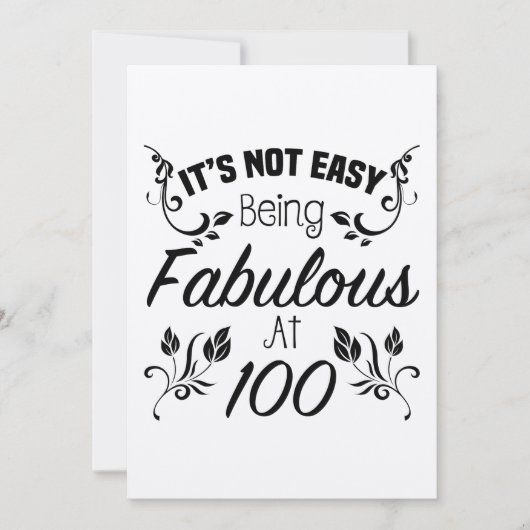 Fabulous 100. Geburtstag Karte (Vorderseite)