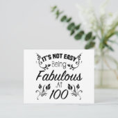 Fabulous 100. Geburtstag Postkarte (Stehend Vorderseite)