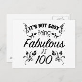 Fabulous 100. Geburtstag Postkarte (Vorne/Hinten)