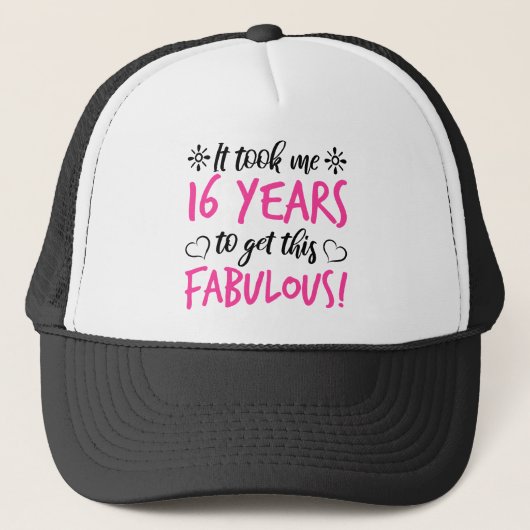 Fabulous 16. truckerkappe (Vorderseite)