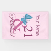 Fabulous 21. Geburtstag Banner (Horizontal)