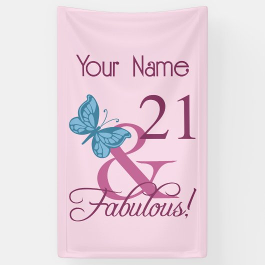 Fabulous 21. Geburtstag Banner (Vertikal)