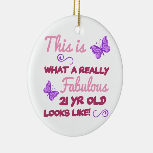 Fabulous 21. Geburtstag Keramikornament (Rechts)