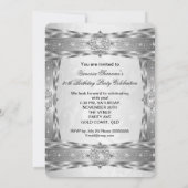 Fabulous 30 Elegant Diamond Gem Silver White Foto Einladung (Rückseite)