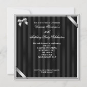 Fabulous 30 Eleganter Kronleuchter Silver Black Fo Einladung (Rückseite)