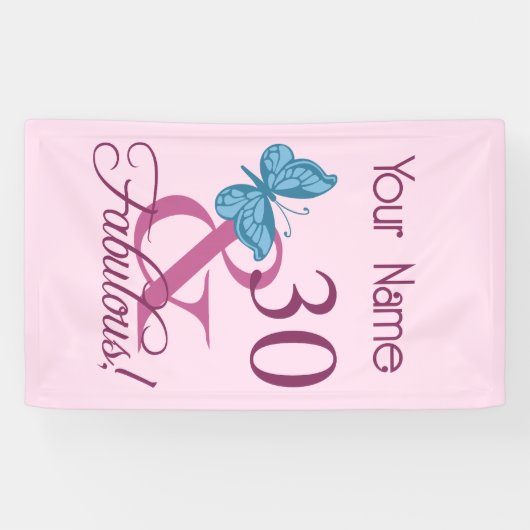 Fabulous 30. Geburtstag Banner (Horizontal)