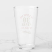Fabulous 30. Geburtstag Glas (Rückseite)