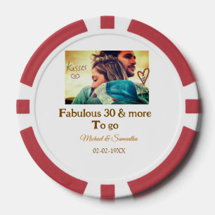 Fabulous 30 Jahre Jubiläum Name Foto Datum Pokerchips