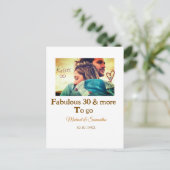 Fabulous 30 Jahre Jubiläum Name Foto Datum Postkarte (Stehend Vorderseite)