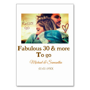Fabulous 30 Jahre Jubiläum Name Foto Datum Tischnummer