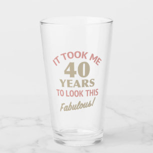 Fabulous 40. Geburtstag Glas