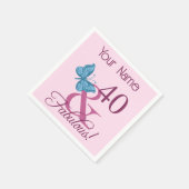 Fabulous 40. Geburtstag Serviette (Ecke)