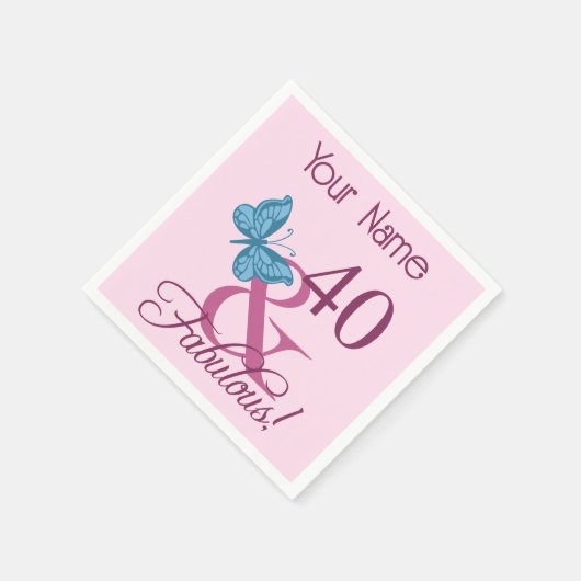 Fabulous 40. Geburtstag Serviette (Ecke)