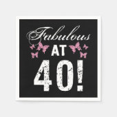 Fabulous 40. Geburtstag Serviette (Vorderseite)