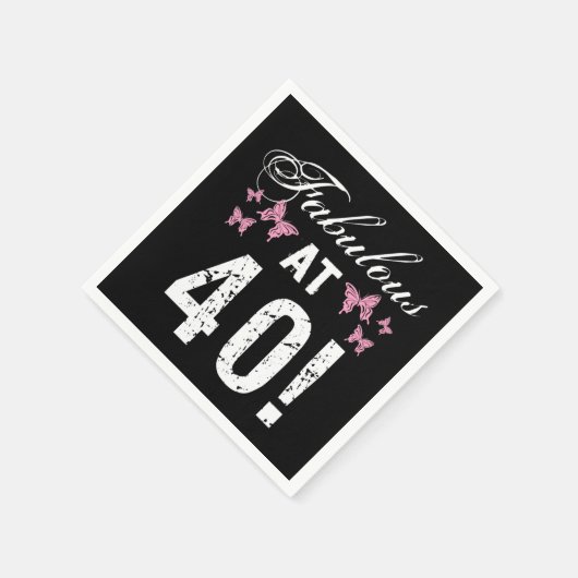 Fabulous 40. Geburtstag Serviette (Ecke)