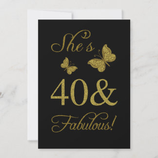 Fabulous 40. Geburtstags-Party Einladung