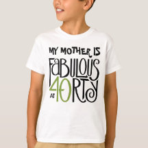 Fabulous 40 grüne personalisierbare Kids T - Shirt