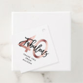 Fabulous 40. | Moderne Elegante Rose Gold Geburtst Geschenkanhänger (Beispiel)