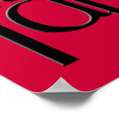 Fabulous 40 Schwarz-weißes, rotes, langes Poster (Ecke)