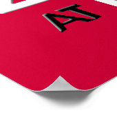 Fabulous 40 Schwarz-weißes rotes Poster (Ecke)