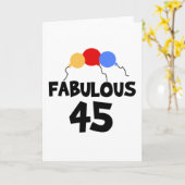 Fabulous 45 karte (Gelbe Blume)