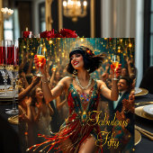 Fabulous 50 1920’ Art Deko Woman Flapper Einladung