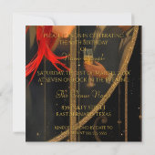 Fabulous 50. 1920er Art Deko Woman Red Einladung (Rückseite)