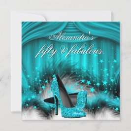 Fabulous 50 Aquamarin Blue High Heels Feathers Bir Einladung
