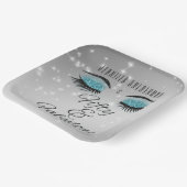 Fabulous 50 Black Aqua Glam Eyes Paper Teller (Gewinkelt)