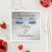 Fabulous 50 Black Blue Glam Eyes Paper Napkins Serviette (Beispiel)