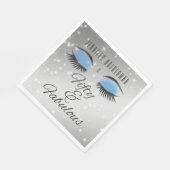 Fabulous 50 Black Blue Glam Eyes Paper Napkins Serviette (Ecke)
