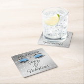 Fabulous 50 Black Blue Glam Eyes Paper Untersetzer (Vor Ort)