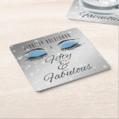 Fabulous 50 Black Blue Glam Eyes Paper Untersetzer (angewinkelt)
