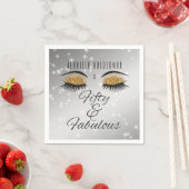 Fabulous 50 Black Gold Glam Eyes Papier Napkins Serviette (Beispiel)