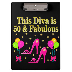 FABULOUS 50. FASHION SHOE QUEEN DESIGN KLEMMBRETT