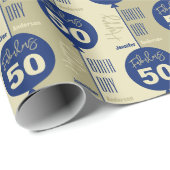 Fabulous 50 Geburtstag Geschenkpapier (Rolleneckpunkt)