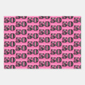 Fabulous 50 Geburtstag Geschenkpapier Set (Vorderseite 3)