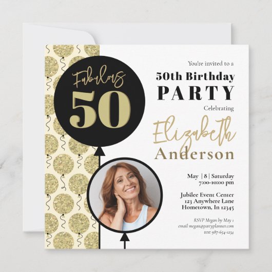 Fabulous 50. Geburtstag Gold (Vorderseite)