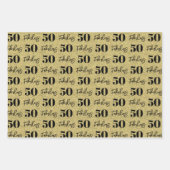Fabulous 50. Geburtstag Gold Geschenkpapier Set (Vorderseite 2)
