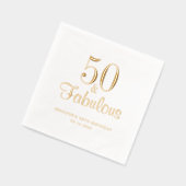 Fabulous 50. Geburtstag Gold Servietten Mit Folie (Links)