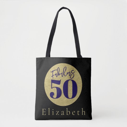Fabulous 50. Geburtstag Gold Tasche (Vorderseite)