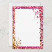 Fabulous 50. Geburtstag High Heels Pink Glittery Einladung (Rückseite)