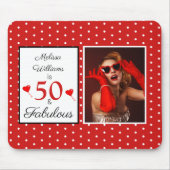 Fabulous 50 Geburtstag Individuelle Name Foto 50th Mousepad (Vorne)