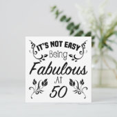 Fabulous 50. Geburtstag Karte (Stehend Vorderseite)