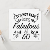 Fabulous 50. Geburtstag Karte (Vorderseite/Rückseite Beispiel)