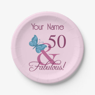 Fabulous 50. Geburtstag Pappteller