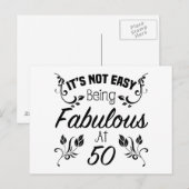 Fabulous 50. Geburtstag Postkarte (Vorne/Hinten)