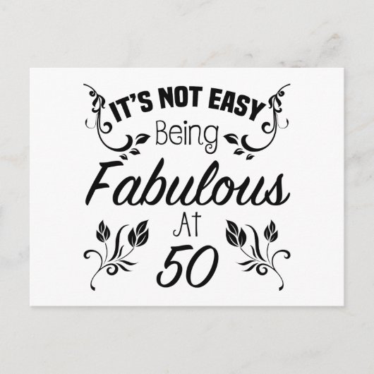 Fabulous 50. Geburtstag Postkarte (Vorderseite)