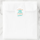 Fabulous 50. Geburtstag Runder Aufkleber (Tasche)