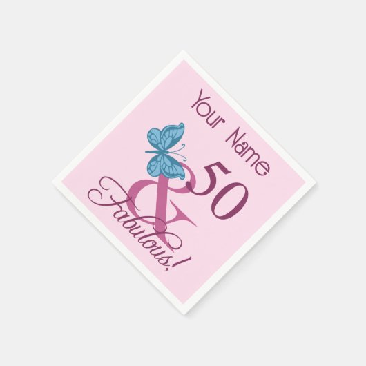 Fabulous 50. Geburtstag Serviette (Ecke)